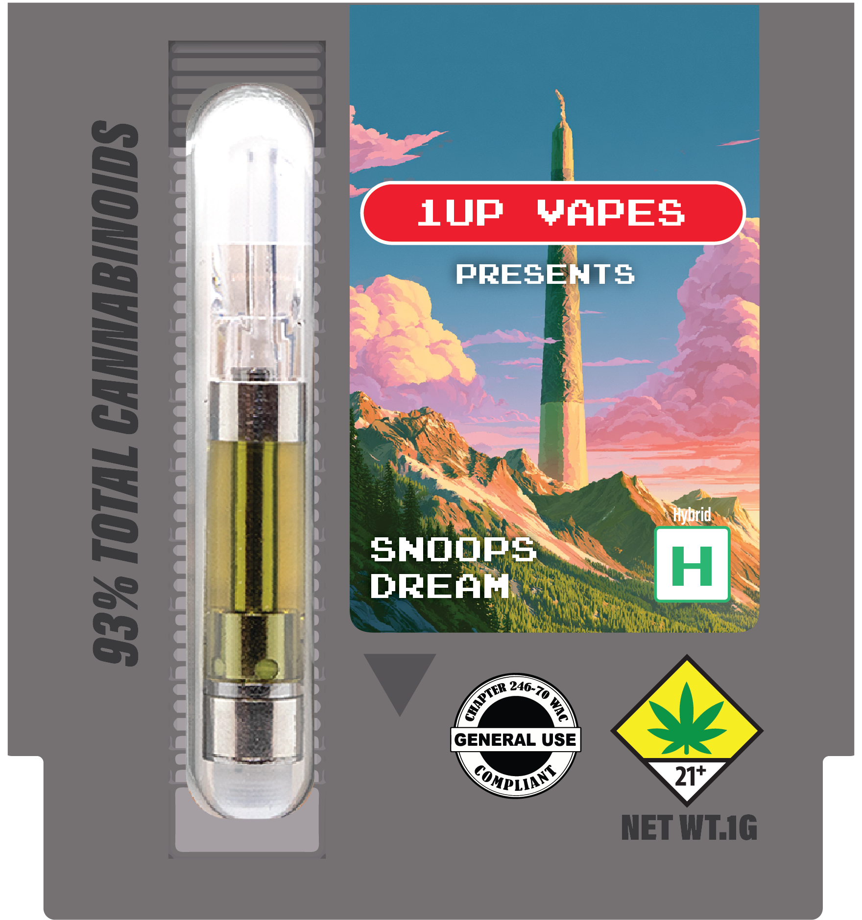 Snoops Dream 1UP vape package
